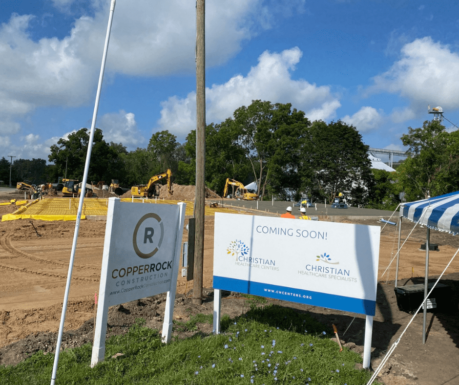 Christian Healthcare Center holds a groundbreaking event for their Newaygo health clinic.